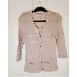 Trina Turk Cardigan Sweater Color Beige Size M
